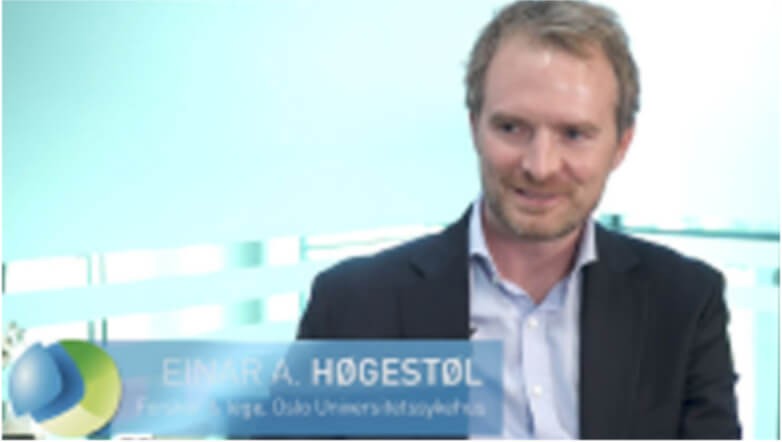 Vidoeforedrag hvor forsker og lege Einar A. Høgestøl forteller om sin forskning på hjernealder og MS